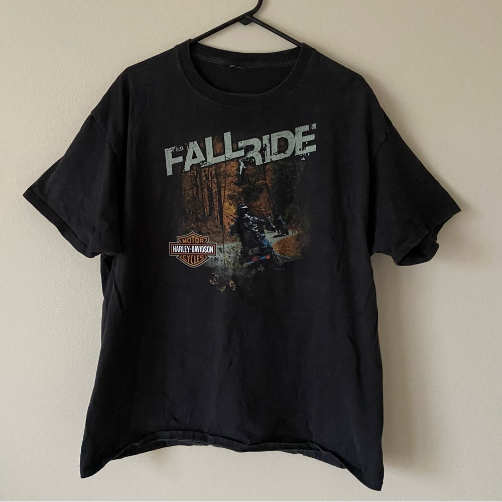 Harley Davidson | Mens Fall Ride Biker Motorcycle Graphic Short Sleeve Shirt Tee
